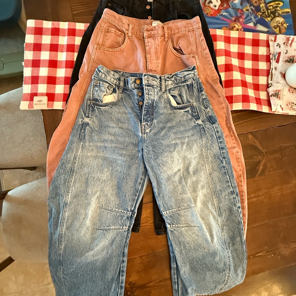 Free People Good Luck Barrel Jeans